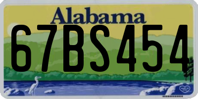 AL license plate 67BS454