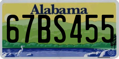 AL license plate 67BS455