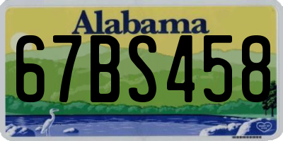 AL license plate 67BS458