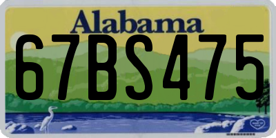 AL license plate 67BS475