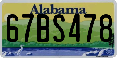 AL license plate 67BS478