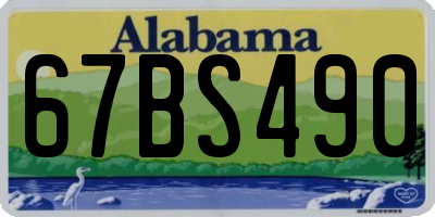 AL license plate 67BS490