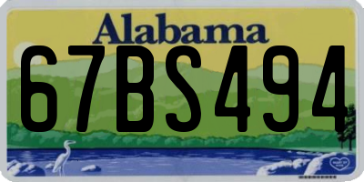 AL license plate 67BS494