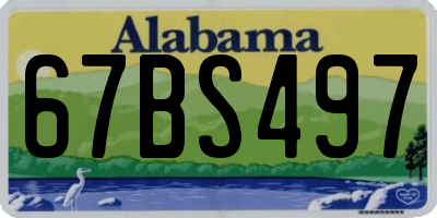 AL license plate 67BS497