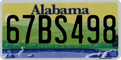 AL license plate 67BS498