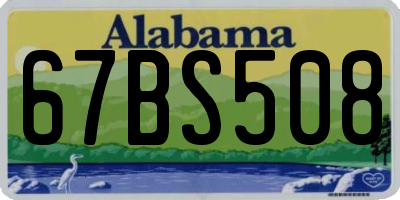 AL license plate 67BS508