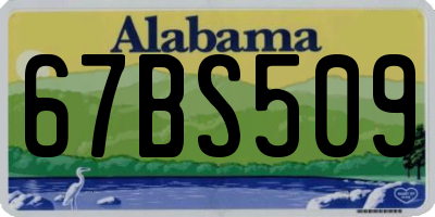 AL license plate 67BS509