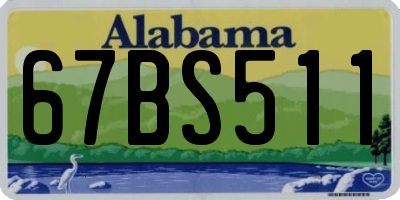 AL license plate 67BS511