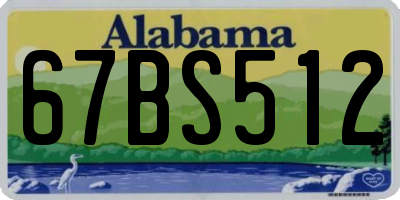 AL license plate 67BS512