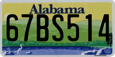 AL license plate 67BS514
