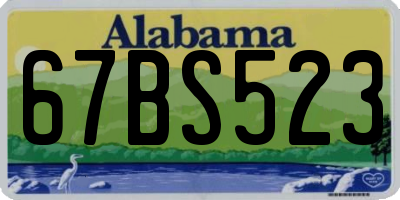 AL license plate 67BS523