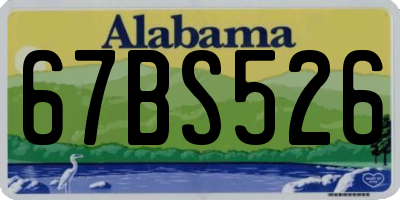 AL license plate 67BS526
