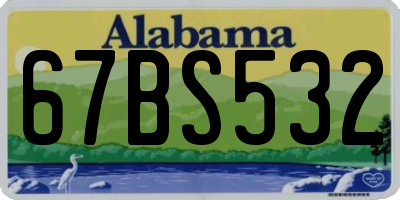 AL license plate 67BS532
