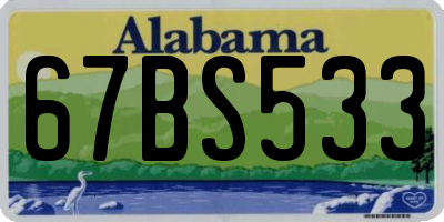 AL license plate 67BS533