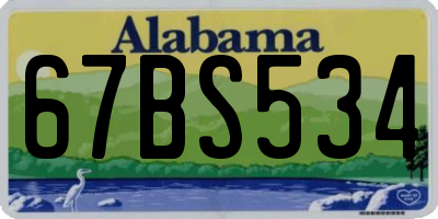 AL license plate 67BS534