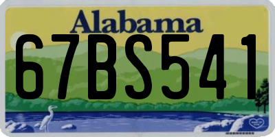 AL license plate 67BS541