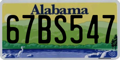 AL license plate 67BS547