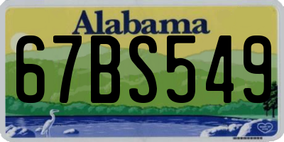 AL license plate 67BS549