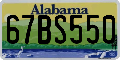 AL license plate 67BS550