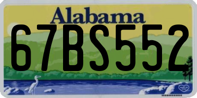 AL license plate 67BS552
