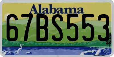 AL license plate 67BS553