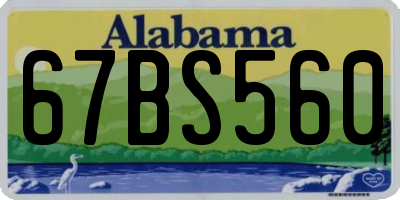 AL license plate 67BS560