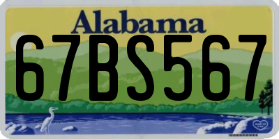 AL license plate 67BS567
