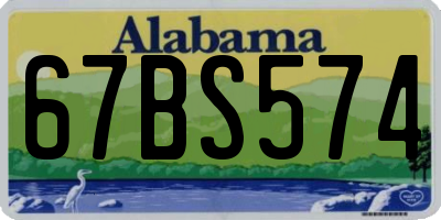 AL license plate 67BS574