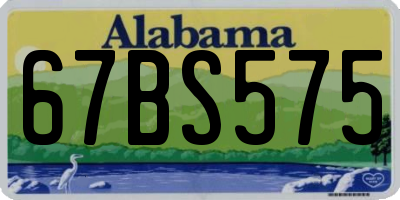 AL license plate 67BS575
