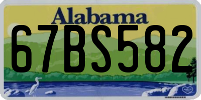 AL license plate 67BS582