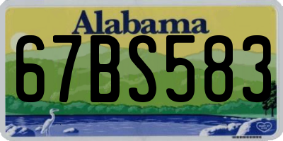 AL license plate 67BS583