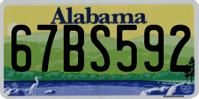 AL license plate 67BS592