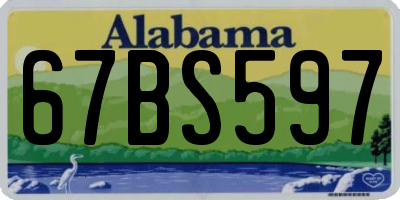 AL license plate 67BS597