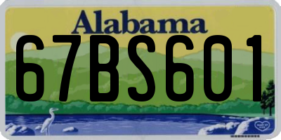 AL license plate 67BS601