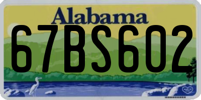 AL license plate 67BS602
