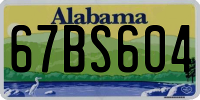 AL license plate 67BS604