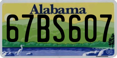 AL license plate 67BS607