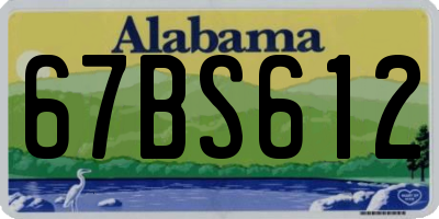 AL license plate 67BS612
