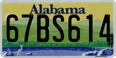 AL license plate 67BS614