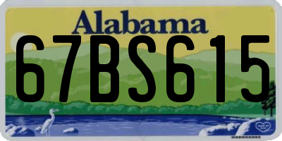 AL license plate 67BS615