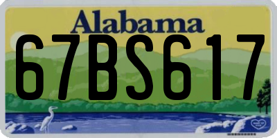 AL license plate 67BS617