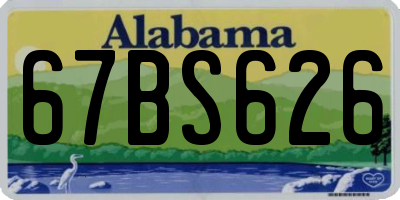 AL license plate 67BS626