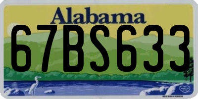 AL license plate 67BS633