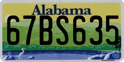 AL license plate 67BS635