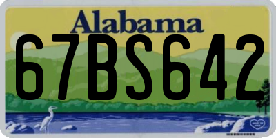 AL license plate 67BS642