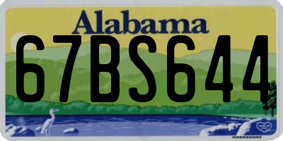 AL license plate 67BS644
