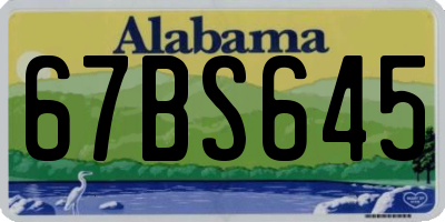 AL license plate 67BS645