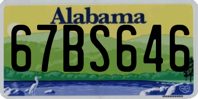 AL license plate 67BS646