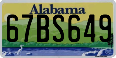 AL license plate 67BS649
