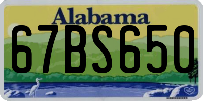 AL license plate 67BS650